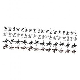 Totority 3 Ensembles Modèle De Cheval De Cavalerie Miniture Décoration Décor Ensembles De Jeux pour Enfants Château De Cheval