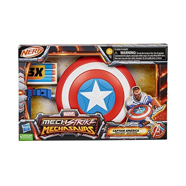 Marvel Mech Strike Mechasaurs - Lanceurs Redwing de Captain America avec Redwing - Figure - Marvel Classic - 5 Années+