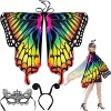 Costume de papillon pour femme, costume de carnaval pour femme, cape papillon, costume de carnaval avec masque et bandeau, co