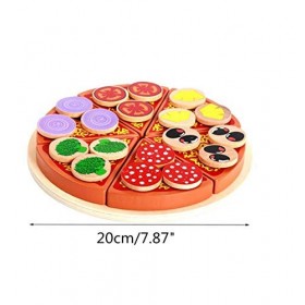Ulalaza en Bois Pizza Simulation Cuisine Chef Jouets Faire Semblant de Jouer Jouet pour Fille garçon Kid Cadeaux