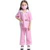 Feynman Costume de vétérinaire pour enfant - Costume de médecin pour fille - Uniforme - Jeu de rôle - Mallette de médecin - C