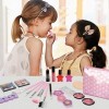 Herefun Maquillage Enfant Jouet Fille, 21Pcs Maquillage Lavable Jouet Ensemble, Cadeau de Noël Anniversaire de Princesse Joue