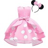 IWEMEK Robe Enfants Bébé Filles Déguisement Tutu à Pois Polka Dot avec Bandeau doreille Costume Princesse Vintage Fête Noël 