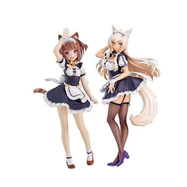 ENFILY Anime Nekopara Figurine Jouets en PVC Anime Azuki/noix de coco/cannelle Figurine daction Modèle Ornements de bureau F