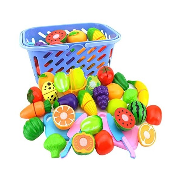 Fruits Légumes Coupe Aliments Jouets Rôle Réutilisable Player Pletend Cuisine Jouets pour Enfants 23pcs