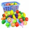 Fruits Légumes Coupe Aliments Jouets Rôle Réutilisable Player Pletend Cuisine Jouets pour Enfants 23pcs