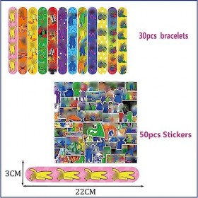 Lot de 36 bracelets à clip pour enfant, motif arc-en-ciel - Pour enfants, garçons et filles