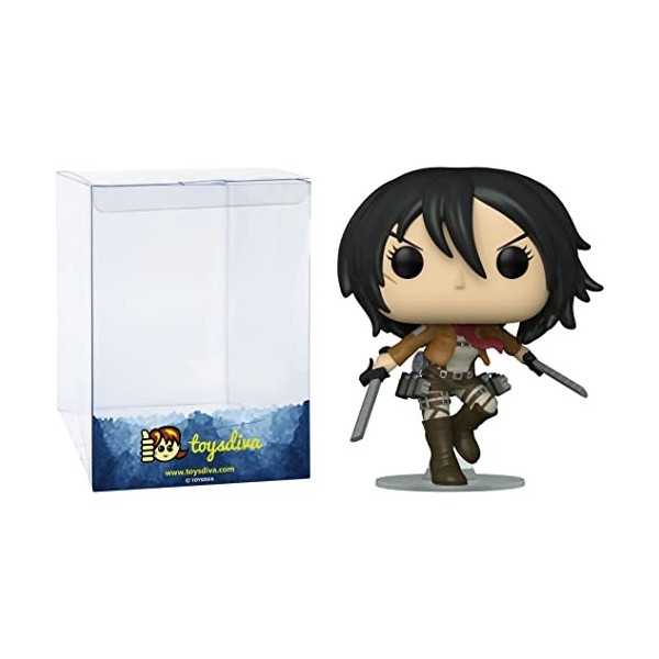 Mikasa Ackermann 1166-57981 Lot de figurines en vinyle avec 1 protecteur graphique ToysDiva