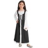 Kaerm Robe Médiévale Enfant Fille Renaissance Cosplay Princesse Déguisement Halloween Costume Grèce Robe Dress Up Robe Lacets