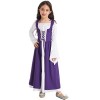 Kaerm Robe Médiévale Enfant Fille Renaissance Cosplay Princesse Déguisement Halloween Costume Grèce Robe Dress Up Robe Lacets