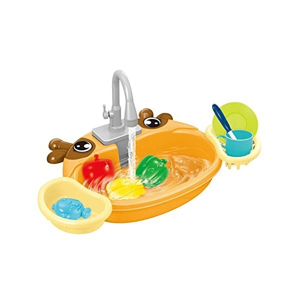 Évier de Cuisine Enfant - Jouets de Cuisine avec Lave-Vaisselle à Circuit deau | Ustensiles Cuisine Jeu de Rôles pour Enfant