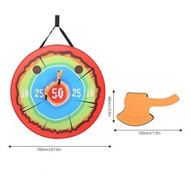 Drfeify Ensemble de Jouets de Lancer de Hache en Mousse, Jouet de Jeux de Lancer de Hache EVA + PE Portable Intérieur et Exté