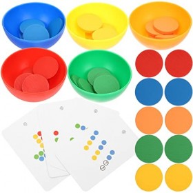 iplusmile Jouets Éducatifs 1 Jeu De Correspondance Des Bols De Tri Des Couleurs Jouet Dapprentissage Des Bols De Tri Des Cou