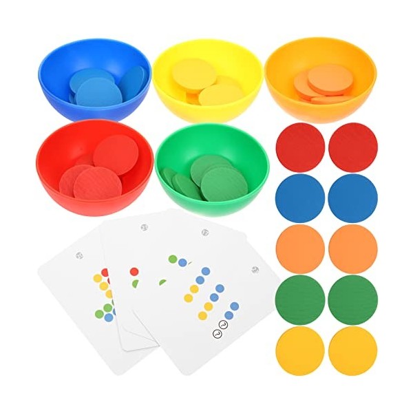 iplusmile Jouets Éducatifs 1 Jeu De Correspondance Des Bols De Tri Des Couleurs Jouet Dapprentissage Des Bols De Tri Des Cou