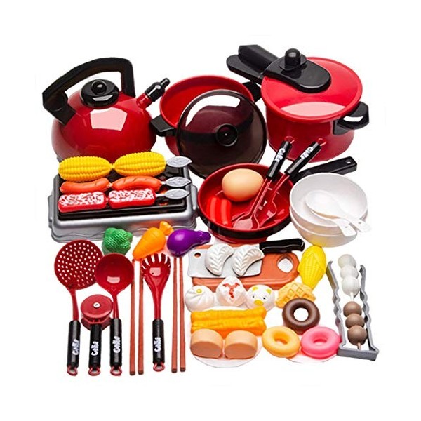 Ensemble Daccessoires de Cuisine pour Enfants - Ensemble de Jouets de Cuisine Pots et Casseroles de Jeu, Ustensiles de Cuisi