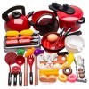 Ensemble Daccessoires de Cuisine pour Enfants - Ensemble de Jouets de Cuisine Pots et Casseroles de Jeu, Ustensiles de Cuisi