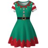 dPois Enfant Garçon Fille Lutin Ensemble Noël/Robe Noël Déguisement Pere Noël Costume Carnaval Halloween Cosplay Elf Lutin Te