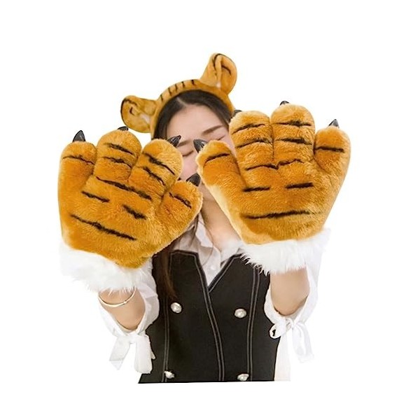 KOMBIUDA 1Pc Chiot Chien Jouets Chiot Jouets Pour Enfants Cadeau Pour Femme Simulation Animaux Gants Pattes À Cosplay Carnava