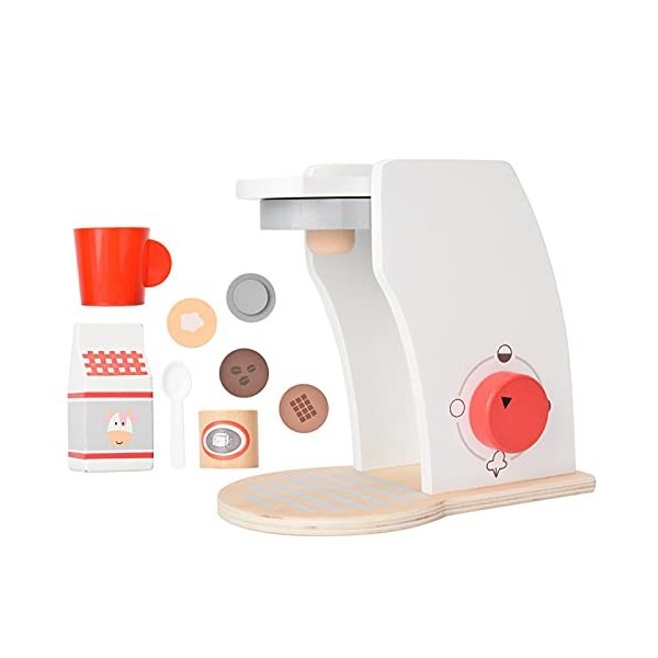 Restokki Cafetière Jouet Maison de Jeu pour Enfants Jouet en Bois Simulation Cuisine Cuisine cafetière Jouet