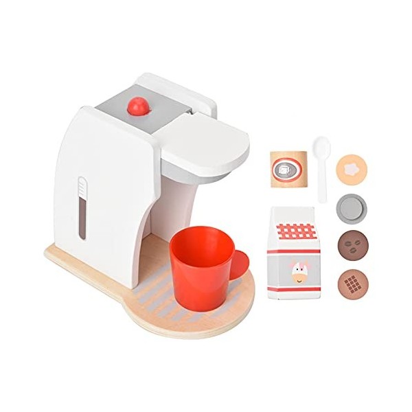 Restokki Cafetière Jouet Maison de Jeu pour Enfants Jouet en Bois Simulation Cuisine Cuisine cafetière Jouet