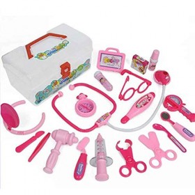 MSHK Médical Jouet Éducatif Boîte De Secours Stéthoscope Thermomètre Jouets Dimitation Medecin Outils Médical Cadeau,16