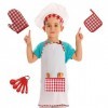 NGUMMS Cuisine pour Enfants - Kit Cuisine et pâtisserie pour Enfants | Tablier, Chapeau Chef, mitaine, Tapis Isolant et cuill