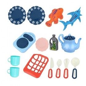 ibasenice 1 Ensemble Maison De Jeu Cuisine Costume pour Enfants Ensemble De Jeu pour Enfants Couverts pour Tout-Petits Jouets