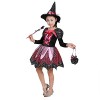 Costume de sorcière pour fille avec lumières - Costume de sorcière pour enfant - Costume de magicien - 5 pièces - Costume dH