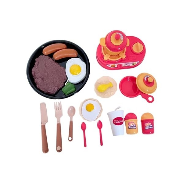 Amagogo Ensemble de Jeu de Cuisine, Accessoires de Cuisine, Jouet de Simulation éducatif, Ensemble de Jeu de Cuisine, Jouets 