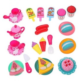 Totority 1 Ensemble De Simulation De Service À Thé Ensemble De Jeu pour Enfants Kit De Gâteau Mini Jouets pour Enfants Ensemb