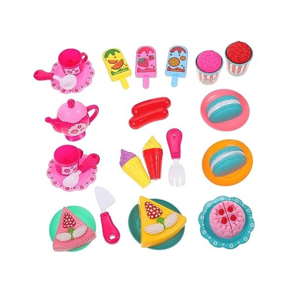 Totority 1 Ensemble De Simulation De Service À Thé Ensemble De Jeu pour Enfants Kit De Gâteau Mini Jouets pour Enfants Ensemb