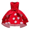 IBTOM CASTLE Déguisement Princesse Filles Bébé Enfant Robe Tutu à Pois Polka Dot Minnie sans Manches Cartoon Cosplay Costume 
