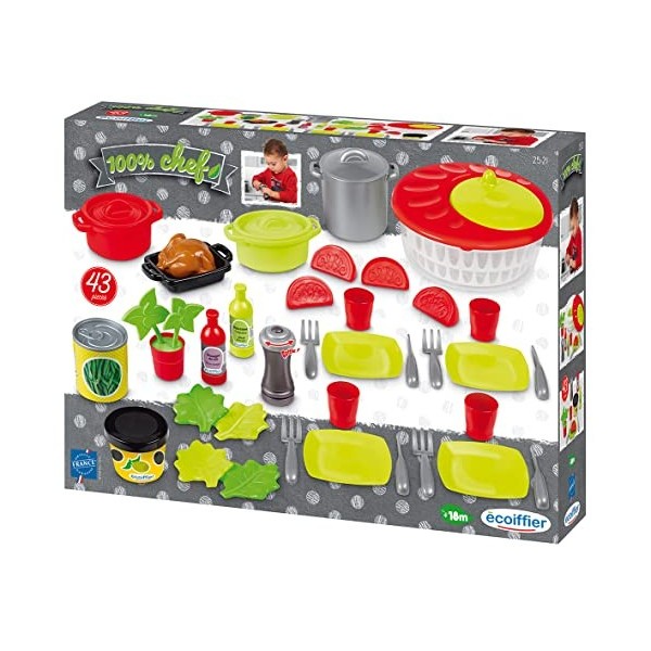 Jouets Ecoiffier - 2521 - Coffret cooking-Jeu dimitation-Dès 18 Mois-Jouets Fabriqué en France