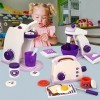 Jouets Cuisine en Bois Enfants, Ensembles Jeu DImitation Cuisine, Jouets De Petit DéJeuner, Jouet éducatif éveil Montessori,