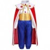 Déguisement Prince Roi Charmant pour Enfants Garçons Jeu de rôle Cosplay Carnaval Halloween Habiller Fête Noël Haut Pantalon 