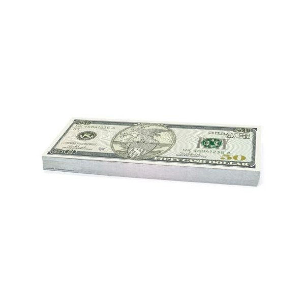 Scratch Cash 100 x $ 50 Dollars Argent pour Jouer taille Réelle 