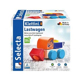 Selecta 62080 Klettini Jeu de construction Camion, en bois, 6 pièces