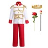 OBEEII Déguisement Prince Charmant Enfant, Prince Charmant Cendrillon Costume pour Garçons Jeu de rôle Cosplay Carnaval Hallo