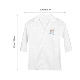 ibasenice Blouse de laboratoire pour enfant - Costume pour scientifique - Blanc - Costume à enfiler pour jeux de rôle pour ga