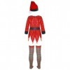 TSSOE Deguisement Lutin Enfant Garcon Vetement de Noel Fille Tenue Jeu de Rôle Santa Costume de Noël Cosplay Elf Chapeau Luti