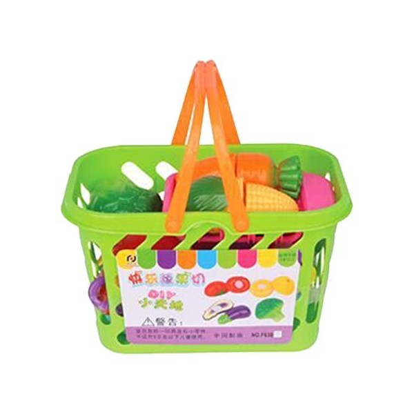Jouets alimentaires pour enfants - Ensemble de cuisine - Accessoires de jeu - Jouets à peler - Fruits et légumes - Cadeau de