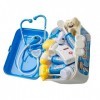 Kit de Docteur pour Enfants, Ensemble de Jeu en Plastique Bleu avec 33 Jouets de Docteur pour Léducation à la Maison, Parfai