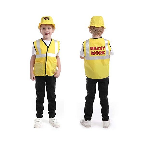 TOPTIE Ensemble de Jeu de rôle de travailleur de la Construction, Costume de Noël dingénierie pour Enfants