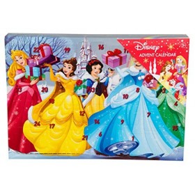 Sambro DSP14-6722 Calendrier de lAvent Disney Princess avec Papeterie, Petits Jouets et Autocollants pour Enfants à partir d