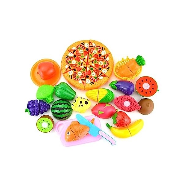 1 Jeux Simulation Légumes Et Fruits Modèle Jouet Éducatif Coupe Pizza Jouet Légumes Jeu Rôle Pour Tout-petits Jouet Cuisine