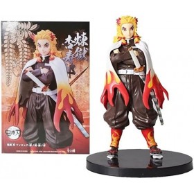 ENLAIR Modèles de personnages danime Rengoku Kyoujurou - Personnages danime Slayer Kimetsu no Yaiba Warrior Pose - 16,3 cm 