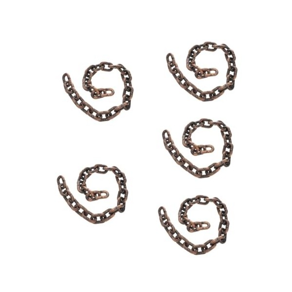 Toyvian 2 Pièces Chaîne De Fer Simulée Tenues De Jeu De Rôle Chaîne en Plastique Accessoires De Cosplay Chaînes De Prison dh