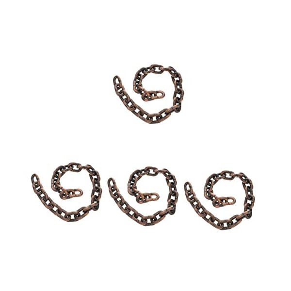 Toyvian 2 Pièces Chaîne De Fer Simulée Tenues De Jeu De Rôle Chaîne en Plastique Accessoires De Cosplay Chaînes De Prison dh