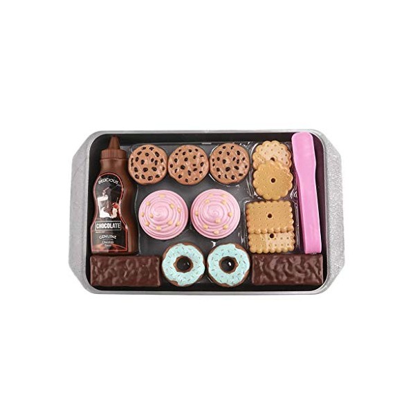 Backbayia Dessert de Beignet de Biscuit Mini Jeu de Simulation Jouet éducatif pour Enfants