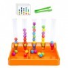 MagiDeal Jeu de Correspondance des Couleurs Cadeau danniversaire Cognition Aides pédagogiques Jeux de Perles pour